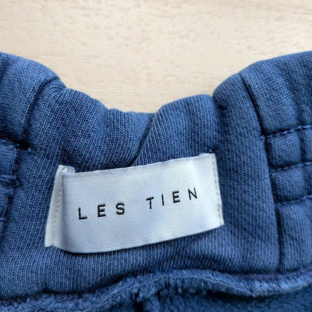 Les Tien Heavyweight Yacht Shorts Mens XL Blue Structured Fleece Made in USA